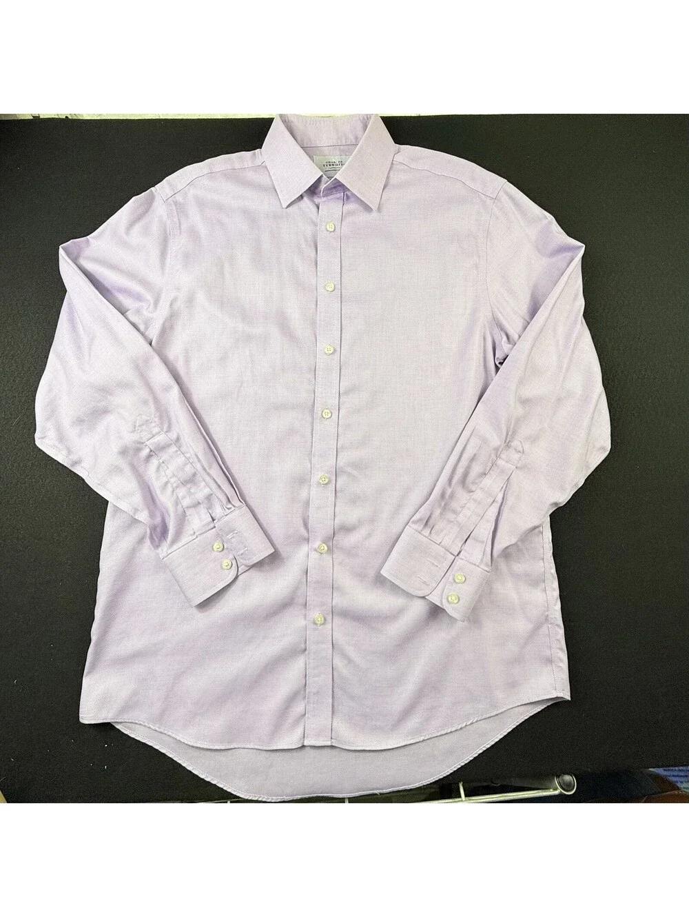 Charles Tyrwhitt Men's Classic Fit Purple Non-Iron Dress Shirt 16/35